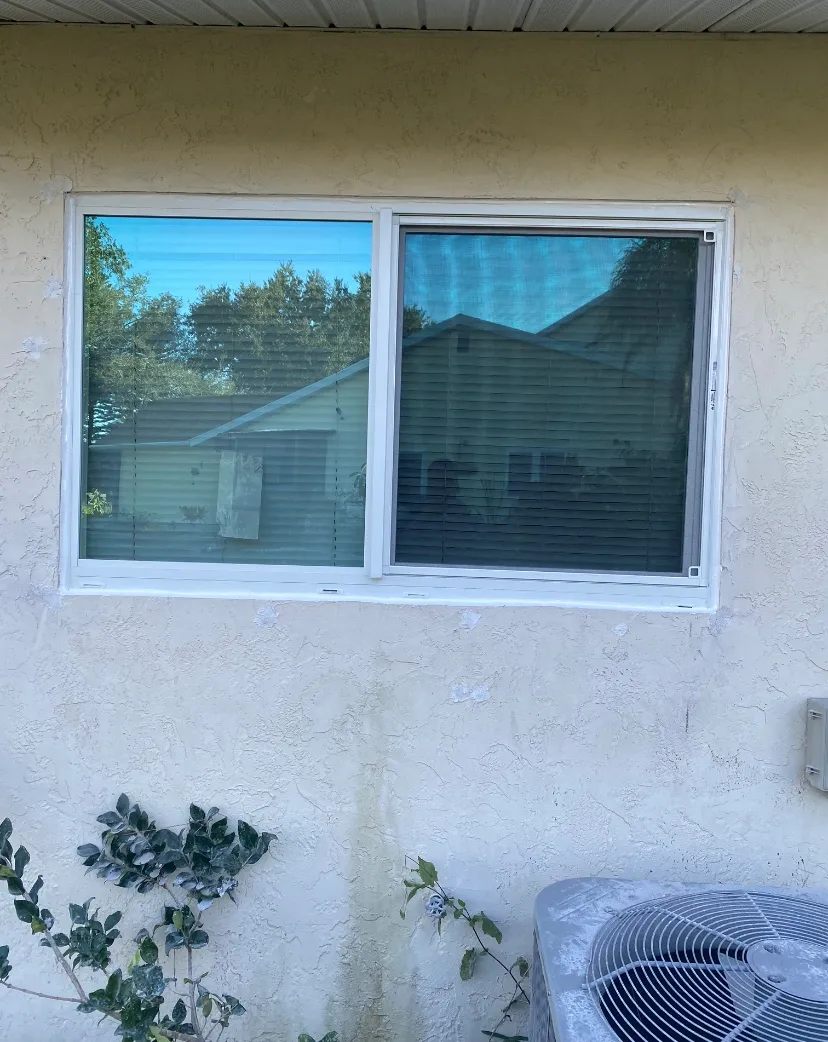 Clean impact window installation replacing old shutters